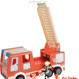 Small Foot Camion de pompiers en bois