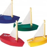 Houten mini bootjes - 1 stuks