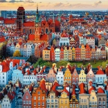 TREFL puzzel Premium Plus Photo Odyssey – uitzicht op Gdańsk, Polen, 1000 stukjes
