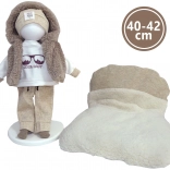 tenue pour poupée NEW BORN 40–42 cm – ensemble 5 pièces avec petit coussin réversible