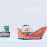 Lilliputiens piratenschip van leeuw Jack voor in bad van neopreen