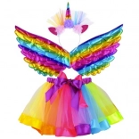 Rainbow Unicorn Costume Set For Kids