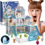 Woopie dollhouse winter garden with accessories and doll, illuminated, 191 pieces