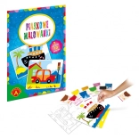 Sand paintings - Boat, car