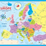 EUROGRAPHICS puzzel kaart van Europa 200 stukjes