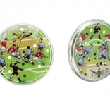 Casse-tête de poche football – jeu à billes double face (Ø 9 cm)