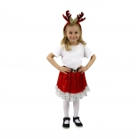 Girls' Christmas TUTU Costume With Reindeer Antler Headband