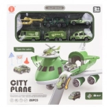 Airplane with Folding Garage and Military Cars