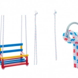 Colorful wooden swing 38 × 30 cm, load capacity 80 kg