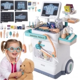 Station médicale pour enfants sur chariot avec ECG et radiographie, 26 pièces