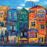 Panoramische puzzel ART PUZZLE Kleurrijke stad 1000 stukjes