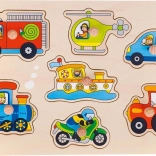 GOKI houten inlegpuzzel vervoersmiddelen