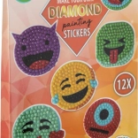 Autocollants diamantés fruits GRAFIX, lot de 12 pcs
