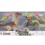 Screw-together dinosaurs for kids, 2 pcs with screwdriver