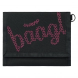 Portefeuille BAAGL noir avec broderie rouge