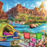 Puzzle RAVENSBURGER Camping dans le canyon 1500 pièces