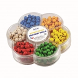 Detoa perles en bois en forme de fleur – kit créatif coloré pour l’enfilage