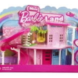 MATTEL mini BARBIE land maison de poupée avec poupée, animal de compagnie, ascenseur et piscine