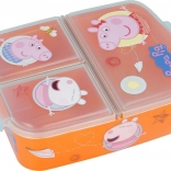Boîte à déjeuner pour enfants avec 3 compartiments - Peppa Pig orange
