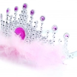 Couronne avec plumes roses pour princesses