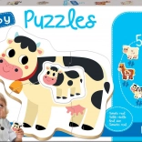 Baby puzzel boerderijdieren 5-in-1 (2–4 stukjes) EDUCA