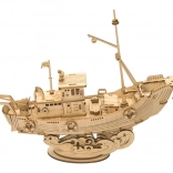 3D Wooden Puzzle Fishing Boat