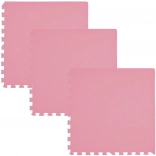 Humbi Foam Floor Mat 180 × 60, large waterproof puzzle, 3 pcs, pink