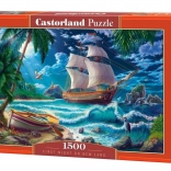 Puzzel 1500 stukjes – Schip en strand Eerste nacht Nieuw land