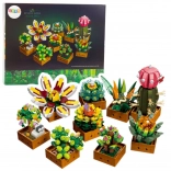 Exotic Flowers Building Set in Pots, 913 Pieces