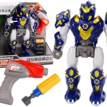Screw-together robot with drill, lights and sounds – blue