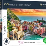Puzzle Trefl UFT Romantische zonsondergang: Vernazza, Ligurië – 1500 stukjes