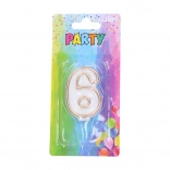 Party Candle Number 6 Gold