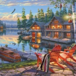 Puzzel Kusten van het meer, New York 1000 stukjes van Schmidt