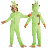Kinderkostuum POKEMON Grookey groene kigurumi met capuchon 127–136 cm (7–8 jaar)