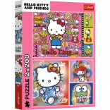 Puzzle 2x200 Hello Kitty et amis