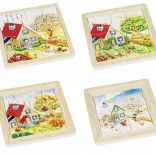 Ontwikkelbare houten puzzel Seizoenen