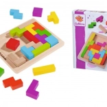 Jeu d’adresse en bois – assemblage de formes, 20 blocs