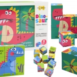 Lern-Puzzlewürfel 6-in-1 Dino-Welt, 9 Teile