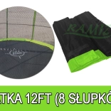 Réseau de protection SkyRamiz vert pour trampoline de jardin 366cm 8 tunnels pour poteaux