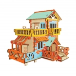 Woodcraft wooden 3D puzzle country cottage