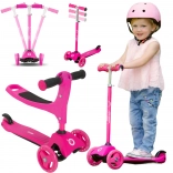 Evo kinder driewielstep 2-in-1 met zitje, roze