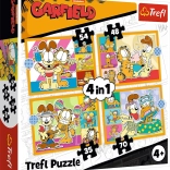 Puzzle TREFL Garfield adore les lasagnes 4-en-1