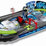 Circuit automobile lumineux pliable avec deux voitures