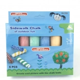 Bunte Straßenkreide, 6 Stück