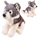 Pluchen grijze wolf 23 cm