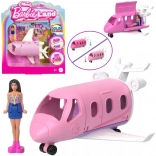 mattel mini barbie land – poupée pilote avec avion