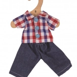 Chemise à carreaux et jean pour poupée Bigjigs Toys