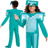Kinderkostuum MINECRAFT diamanten harnas 109–126 cm (4–6 jaar)