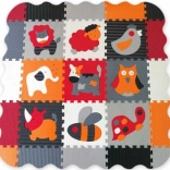 Foam Puzzle for Kids Animals Gray-Red