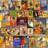 Puzzel Vintage Posters met Fietsen 1000 Stukjes